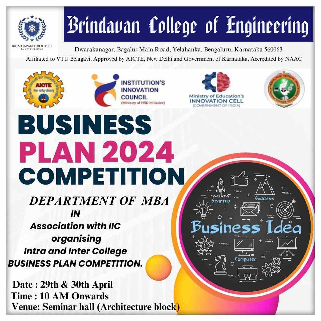 Inter & Intra College Business Plan Competition
